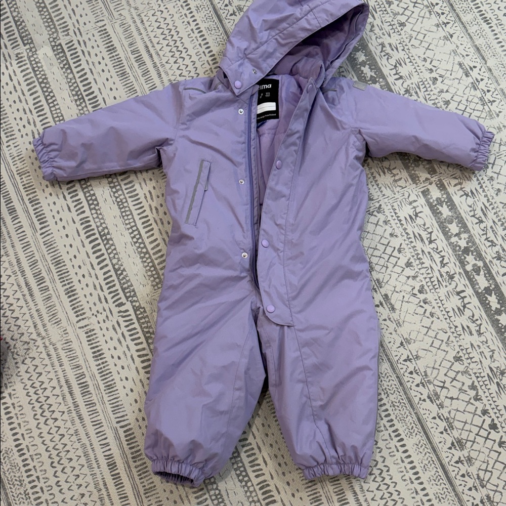 Purple Kids One Piece Snowsuit - Reima 2t